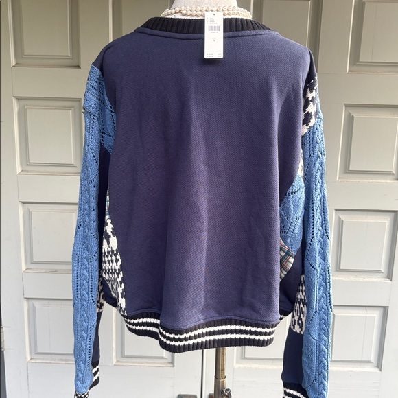 Pilcro x Anthropologie Mixed Media Pullover Sweatshirt - Picture 11 of 13
